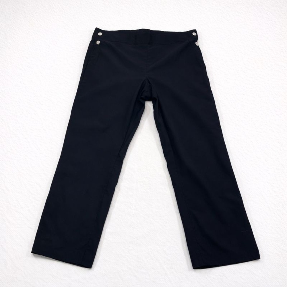 Rafaella Comfort Black Pull-On‎ Straight-Leg Pants (Size 12)